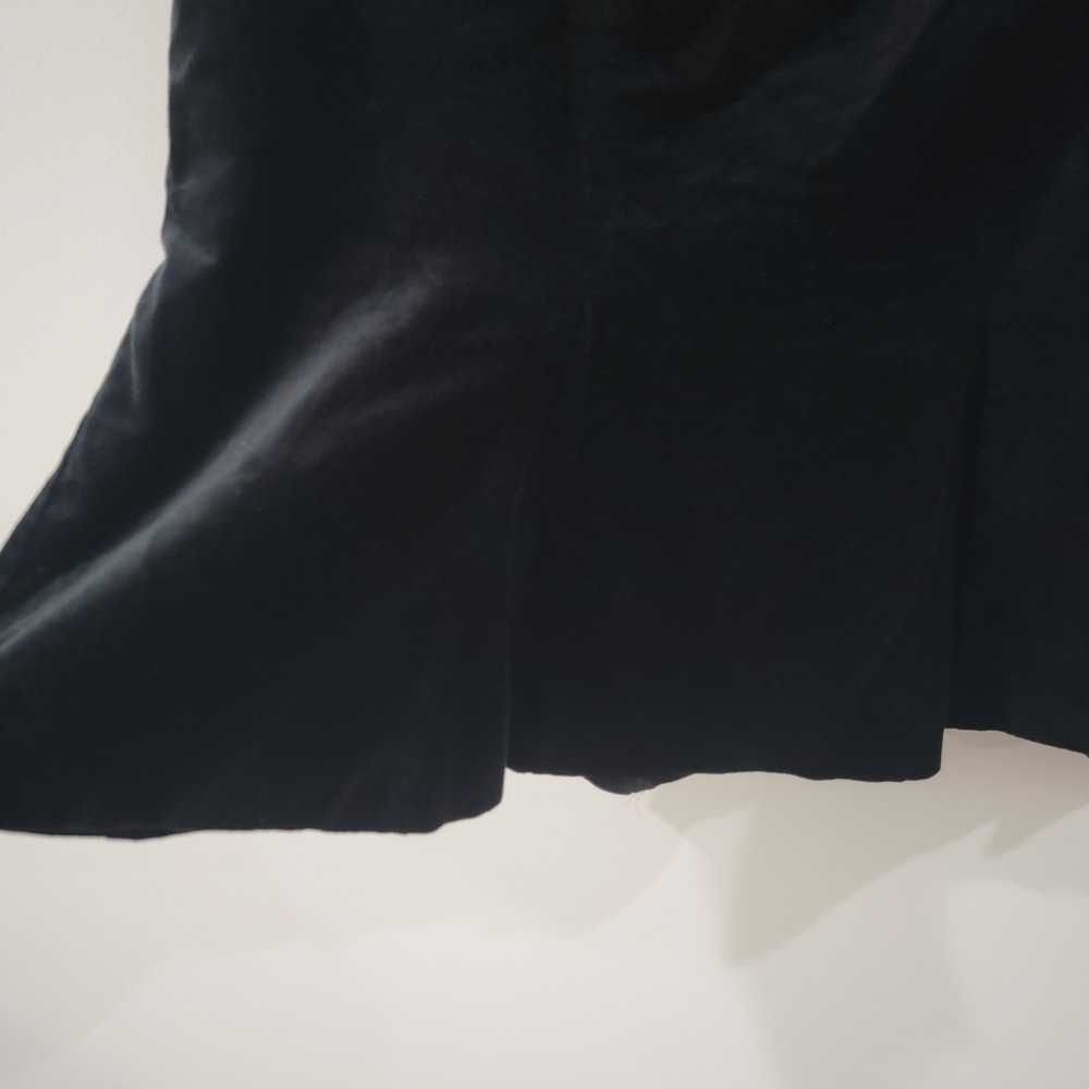 Boden Womens Velvet Skirt Size 12 Black Whimsigoth Y2K Preppy Flare Minimalist - Picture 7 of 7
